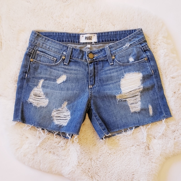 PAIGE Pants - Paige Women's Size: 24 Jimmy Jimmy Distressed Blue